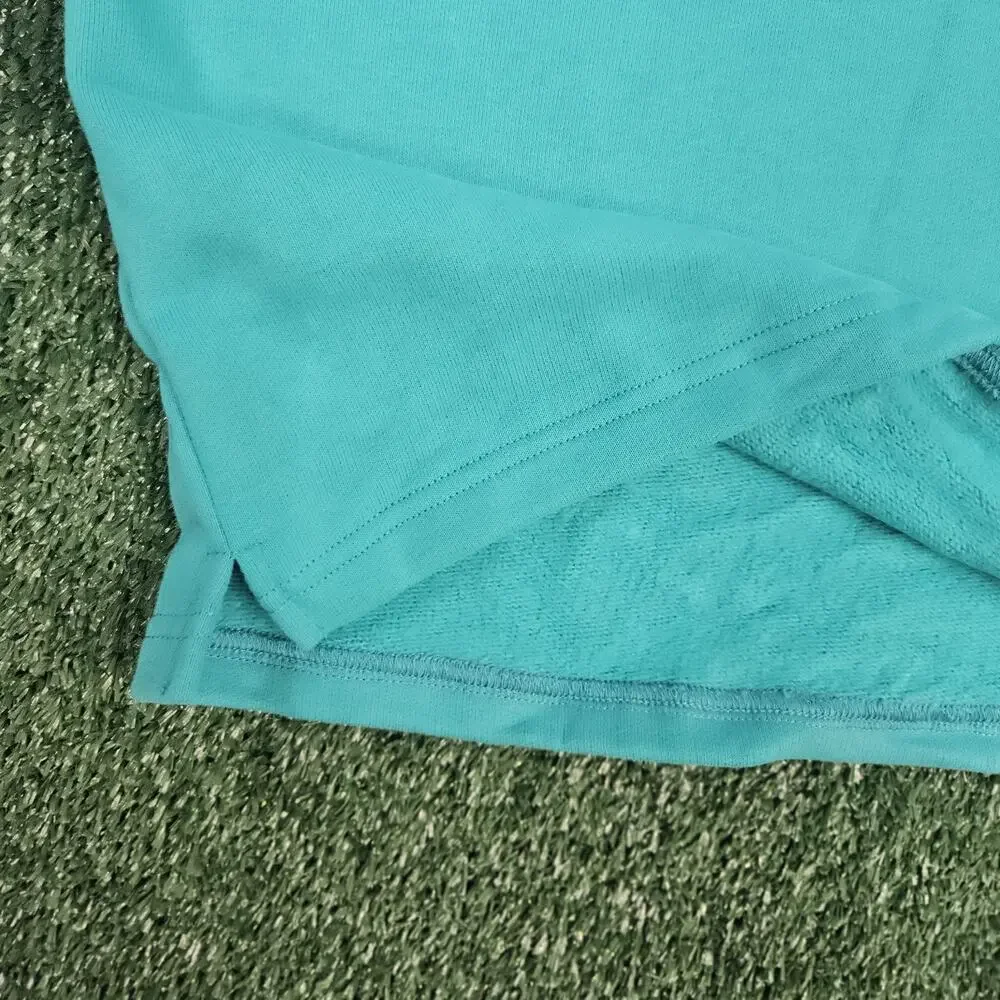 Duvin Catch Of The Day Polo Fleece Pullover Sweatshirt Teal Blue Size XL